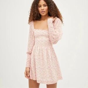 Hill House The Grace Mini Nap Dress Pansy in Pink Size Small NWT